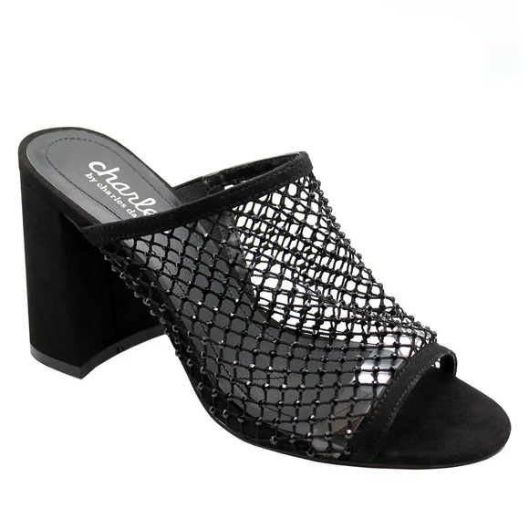 CHANEL Shoes - New Charles by Charles David Runaway Rhinestone Mesh Mule Slide Sandals 11 M